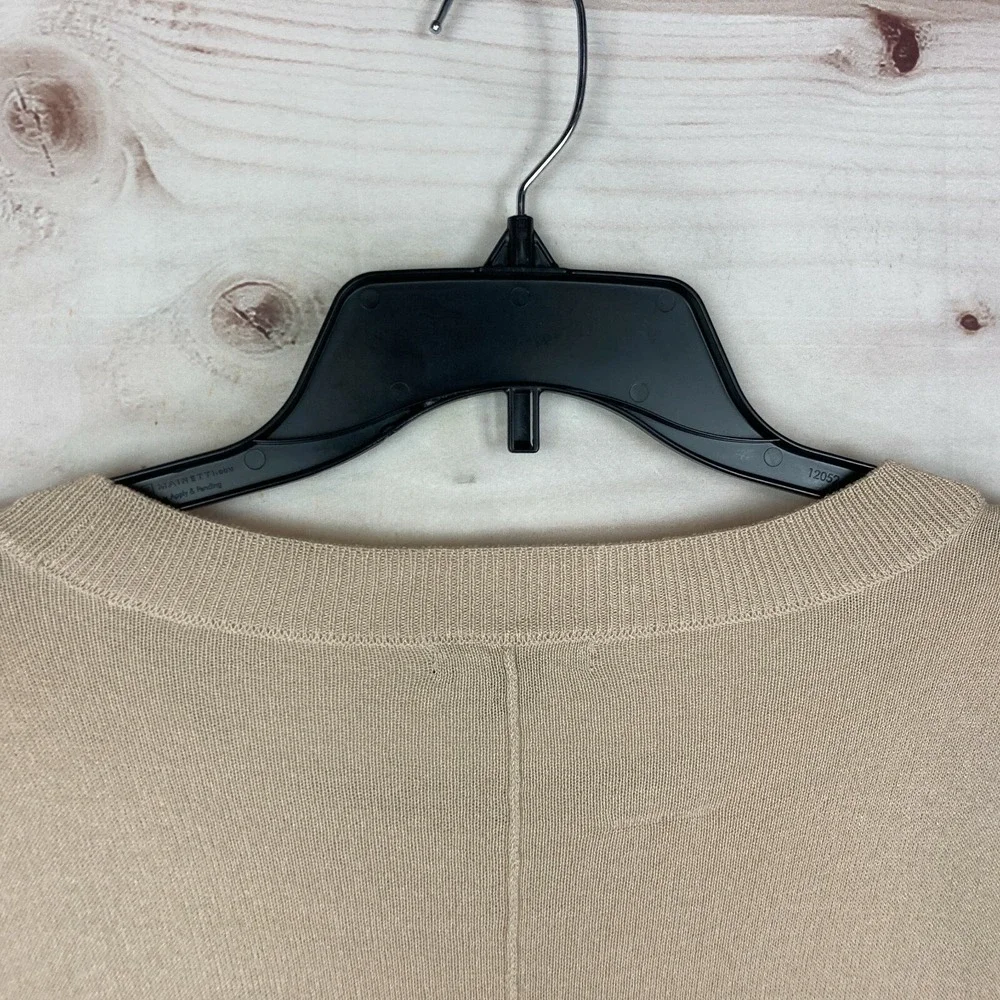 Alfani Sweater Womens 0X Plus Beige Pullover Round Neck Dolman Sleeve Solid